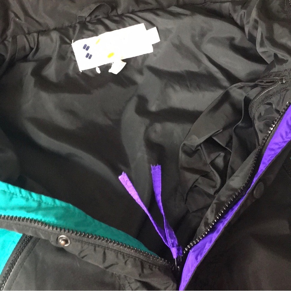 Vintage 90s Columbia Radial Sleeve Color block Half Zip Windbreaker Jacket - Picture 10 of 10